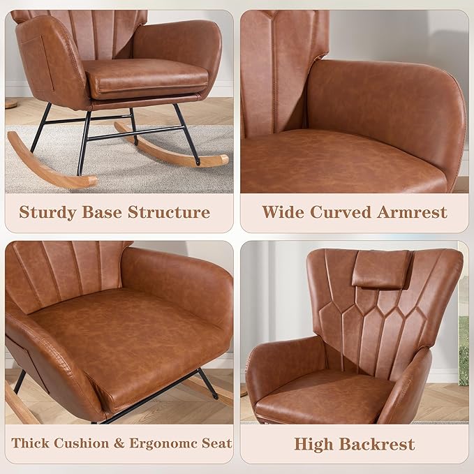 VECELO Rocking Chair Nursery - Image 7