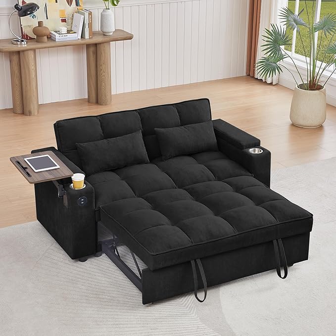 hansones 66" Multi-Functional Pull-Out Sofa Bed - Image 7