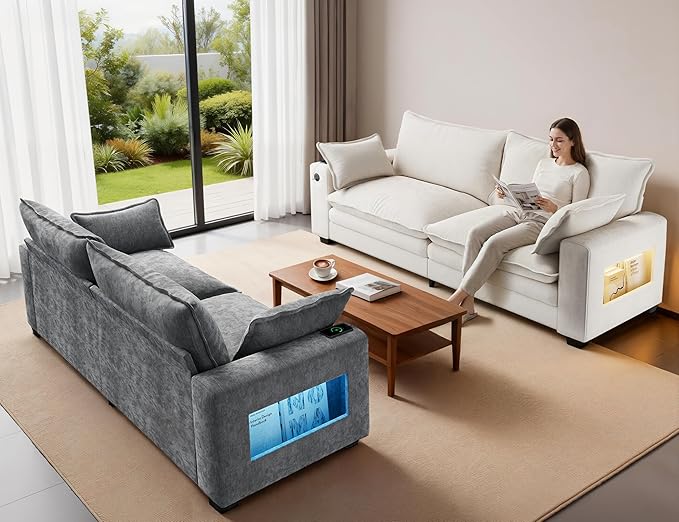 MapleGrace 80" Cloud Loveseat Sofa - Image 11