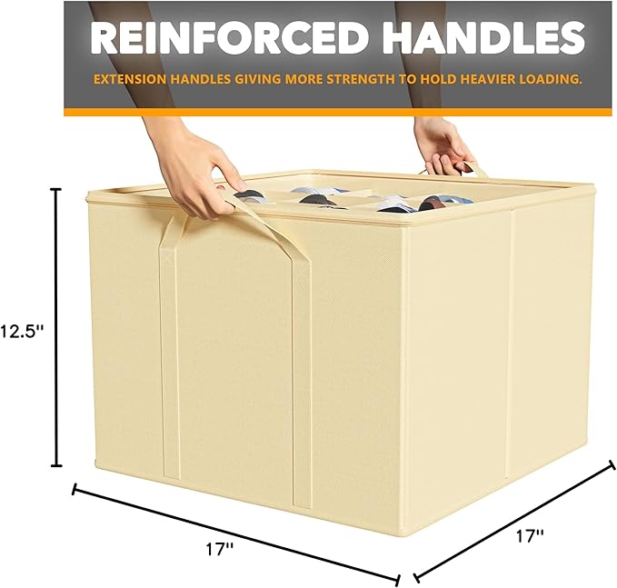 SpaceAid Shoe Organizer for Closet, 2 Pack Foldable Shoe Storage Containers - Image 7