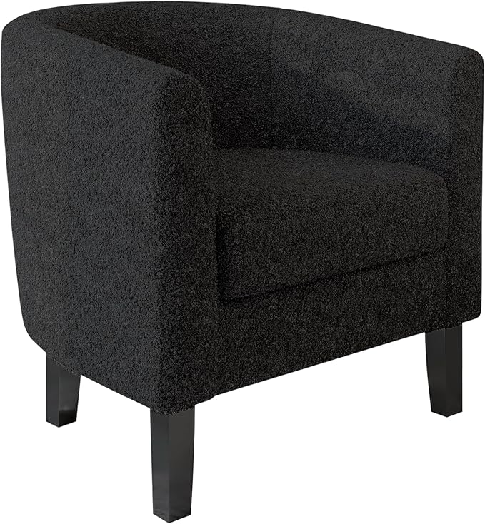BELLEZE Living Room Chair, Teddy Polyester Accent Barrel Chair, Club Tub Sofa - Image 6