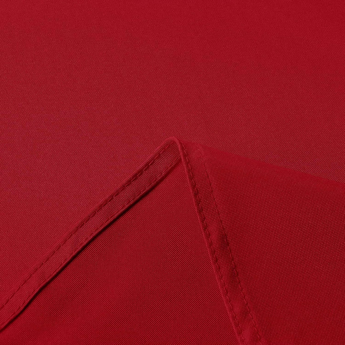 sancua Round Tablecloth - 60 Inch - Water Resistant Spill Proof Washable Polyester Table Cloth Decorative Fabric Table Cover for Dining Tables and Buffet Parties, Christmas Red