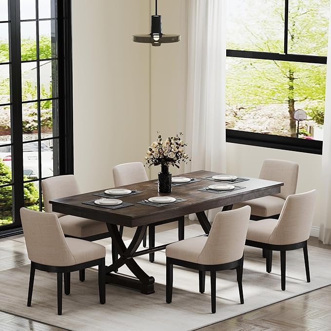 RIVOVA Modern Dining Chairs Set of 6 Comfortable Dining Room Chairs - Image 7