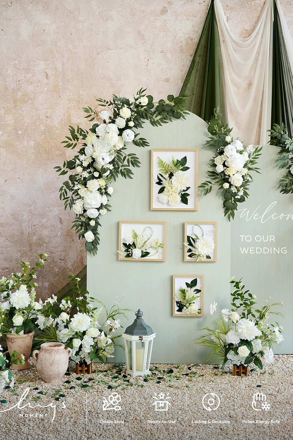 Ling's Moment Rose Petals, Silk Flower Petals for Wedding/Aisle/Flower Girl Baskets/Table Centerpiece Décor,etc.Sage Green 200pcs