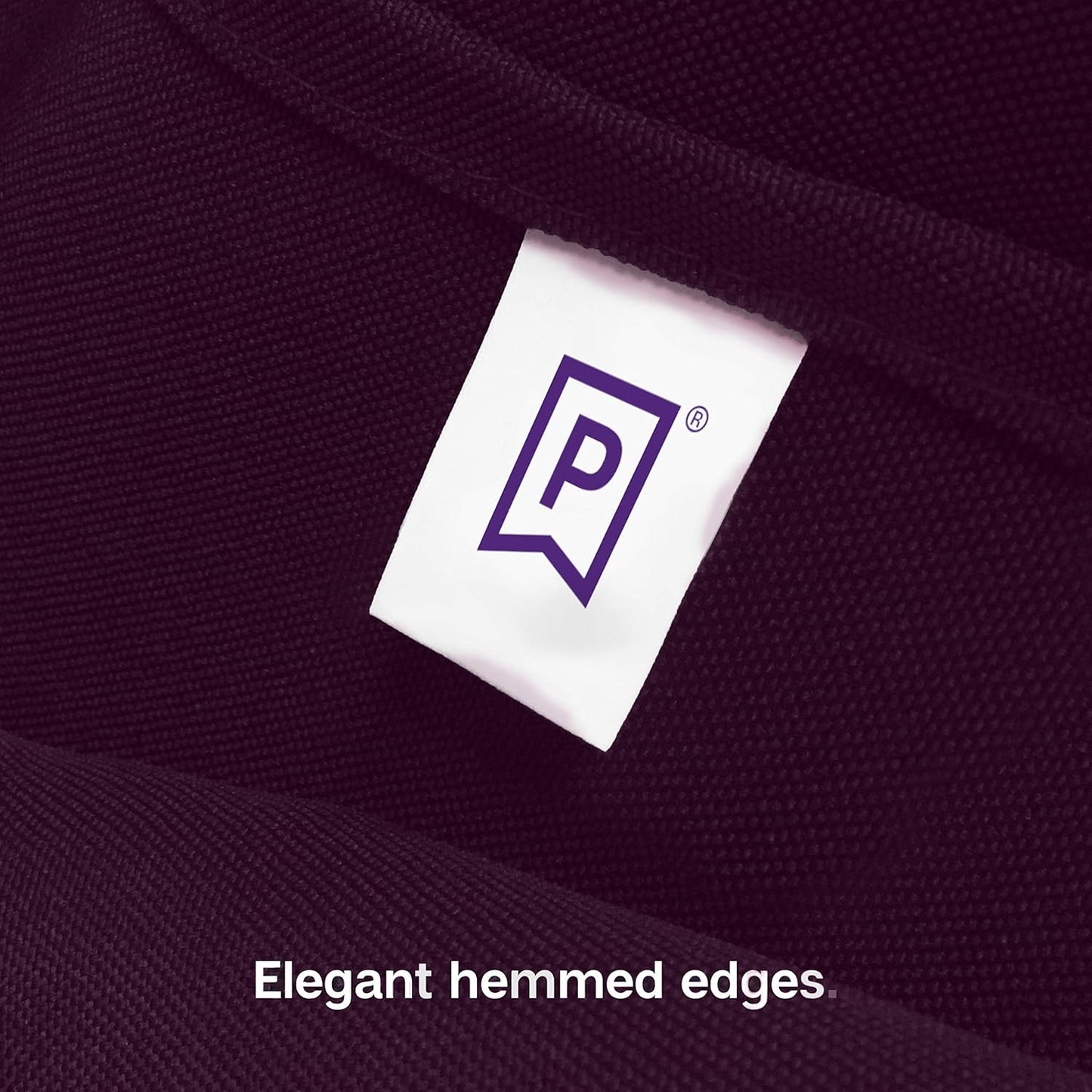 Gee Di Moda Square Tablecloth - 52 x 52 Inch Eggplant Table Cloth for Small Square or Round Tables - Heavy Duty Washable Fabric - for Buffet Table, Holiday Party, Dinner, Wedding & Baby Shower