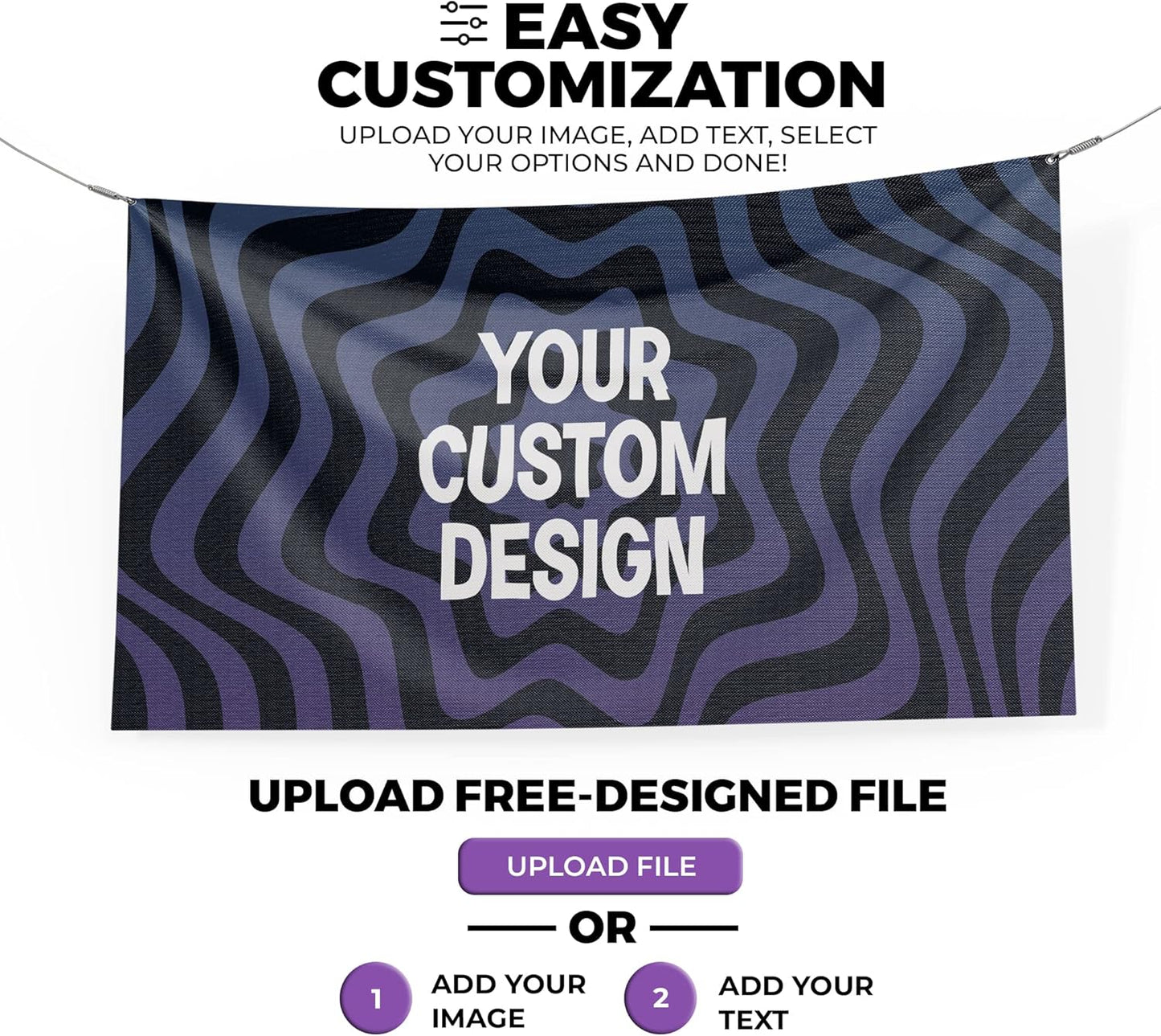 Custom Banner Large By Dreamcontroller | Personalize Polyester Wall Hanging Banner Sign For Outdoor With Image Text Logo For Business Birthday Graduation Event | Made In Usa | Hd Print