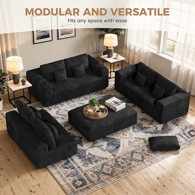 Luxanimarion 80'' Modern Cloud Loveseat Sofa, No Assembly Required Deep Seat - Image 7