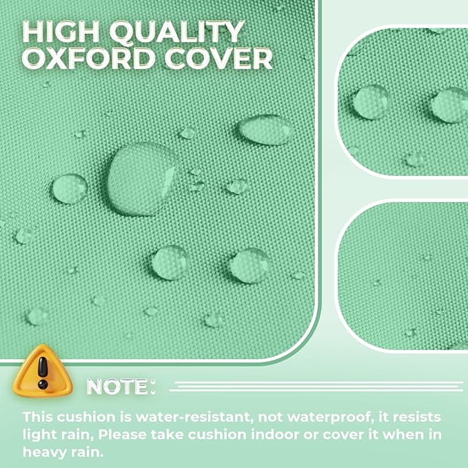 Outdoor Chaise Lounge Chair Cushion Waterproof 74.4 x 22 x 4.7 Inches Memory - Image 7