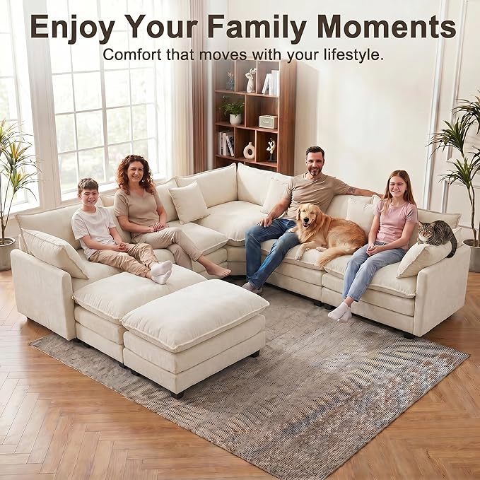 111.4" V-Shaped Corner Couch Sectional - Image 7