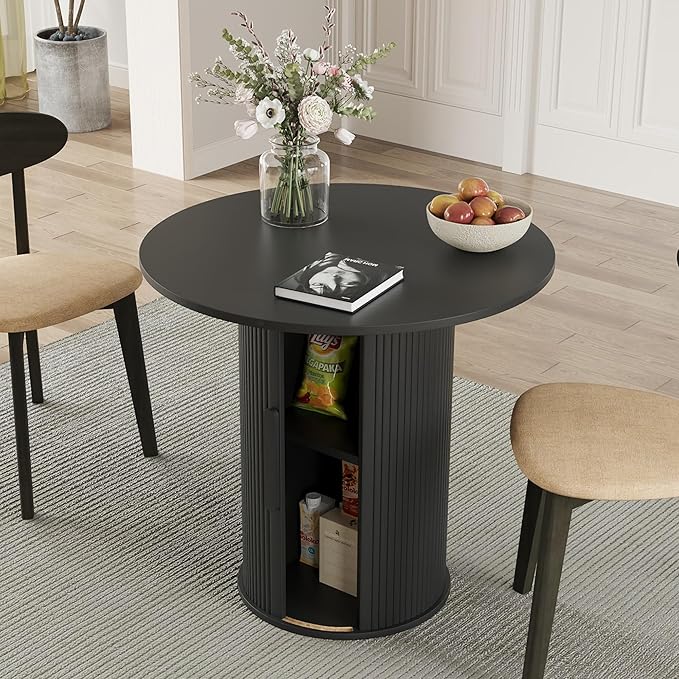 31.5" Round Dining Table for 2-4, Modern Kitchen Table - Image 8