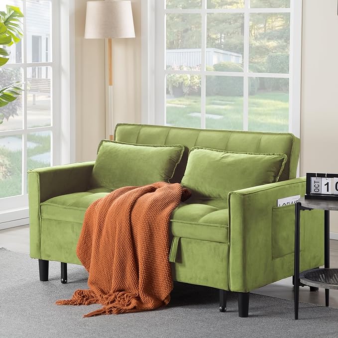 3 in 1 Convertible Sofa Bed, Loveseat Sleeper Sofa - Image 9