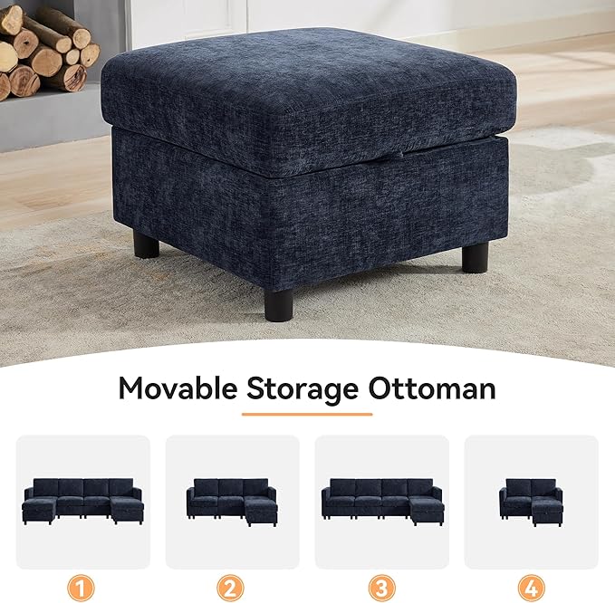 WUTUTUEE 58'' Modular Sectional Loveseat Sofa, Modern Love Seat 2 Seater Sofa - Image 7