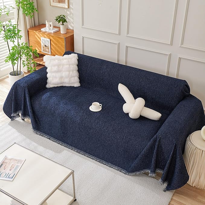 DREAMINGO Chenille Couch Cover Modern Solid Versatile Sofa Covers - Image 7