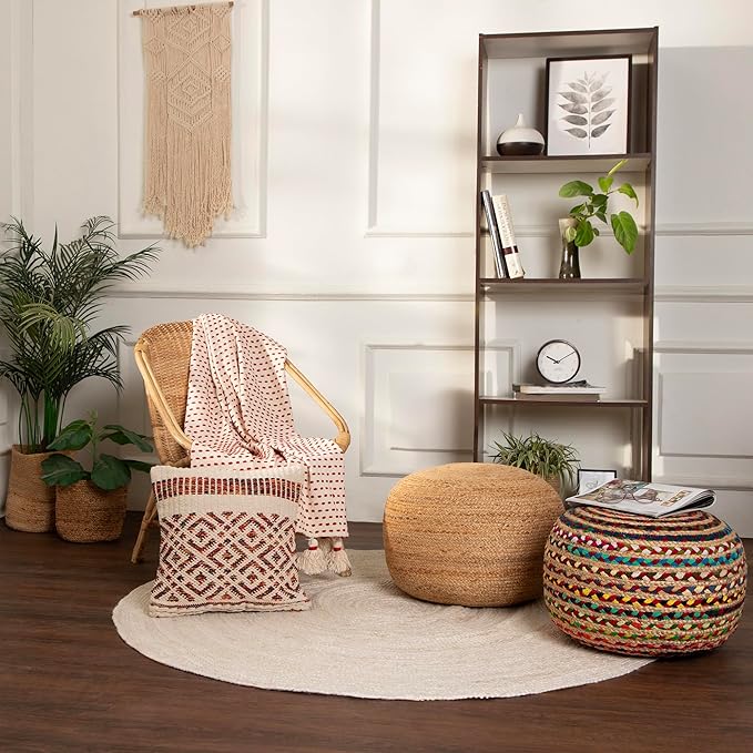 REDEARTH · Round Pouf Ottoman - Image 9