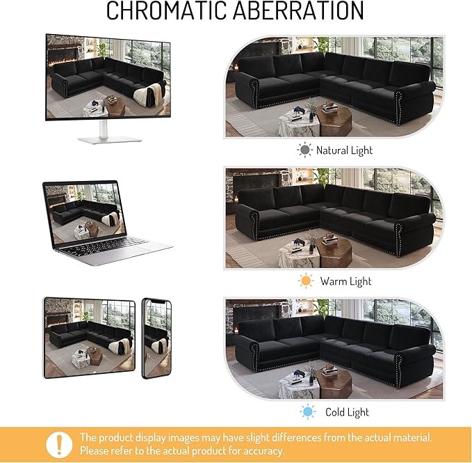 118" L-Shaped Sleeper Couch Bed - Image 9