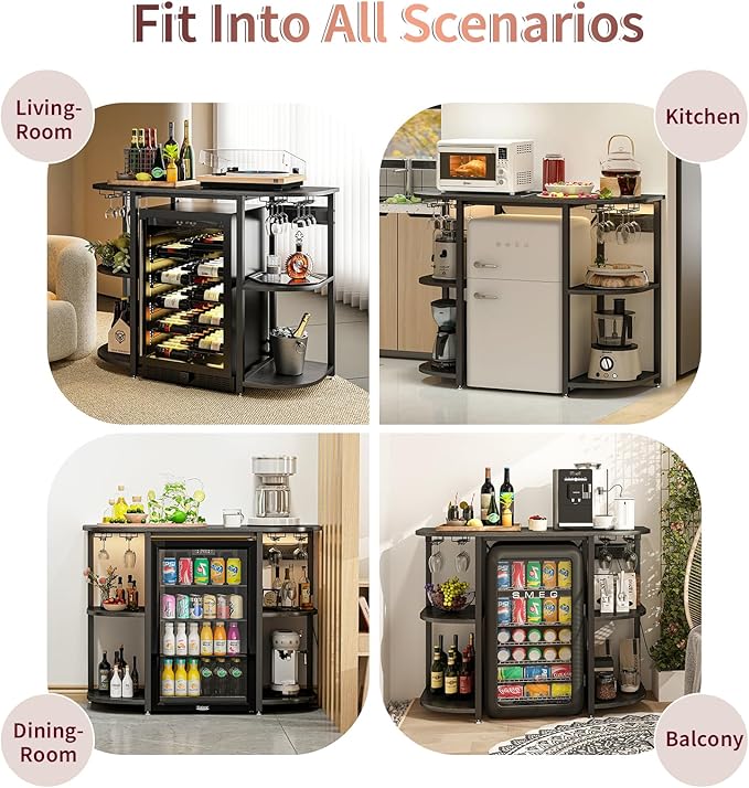 METYERRY Mini Fridge Cabinet Stand - Image 9