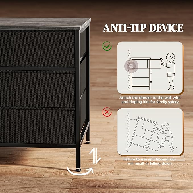 Huuger 63 Inch Dresser for Bedroom, Long Dresser - Image 8