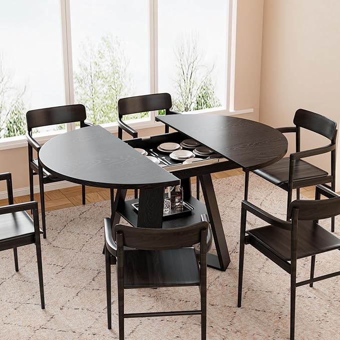 43.3in-59in Extendable Round Dining Table - Image 7