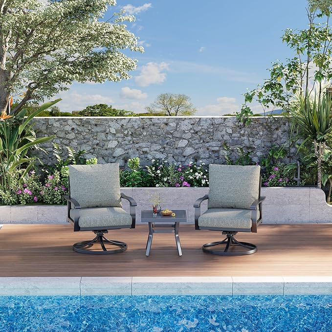 HOMREST Outdoor Swivel Rocker Patio Chairs - Image 9