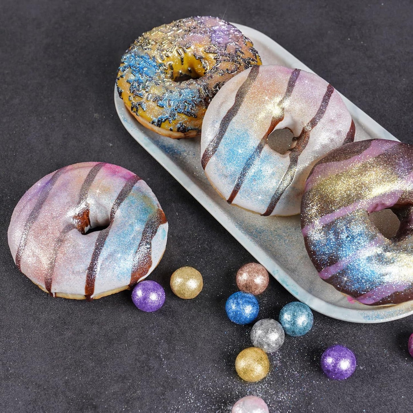 NiHome Edible Food-Grade Glitter Powder Glimmer Luster Dust Metallic Fancy Food Decorating Sprinkle Glimmery Dust for Drink Wine Beverage Cake Bakery Vegan Allergen-Free (Rose Gold, 0.35oz/10g)