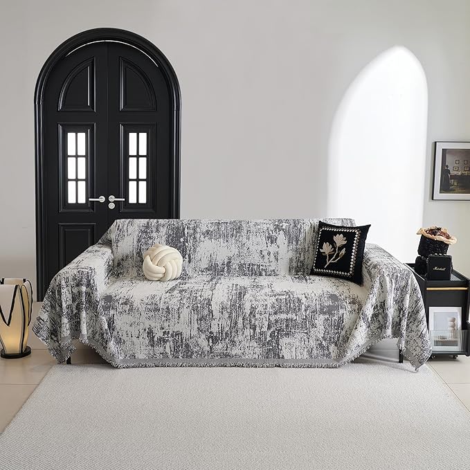 MYSKY HOME Couch Cover for Sectional Sofa Set Abstract Geometric Furniture Sofa - Image 8