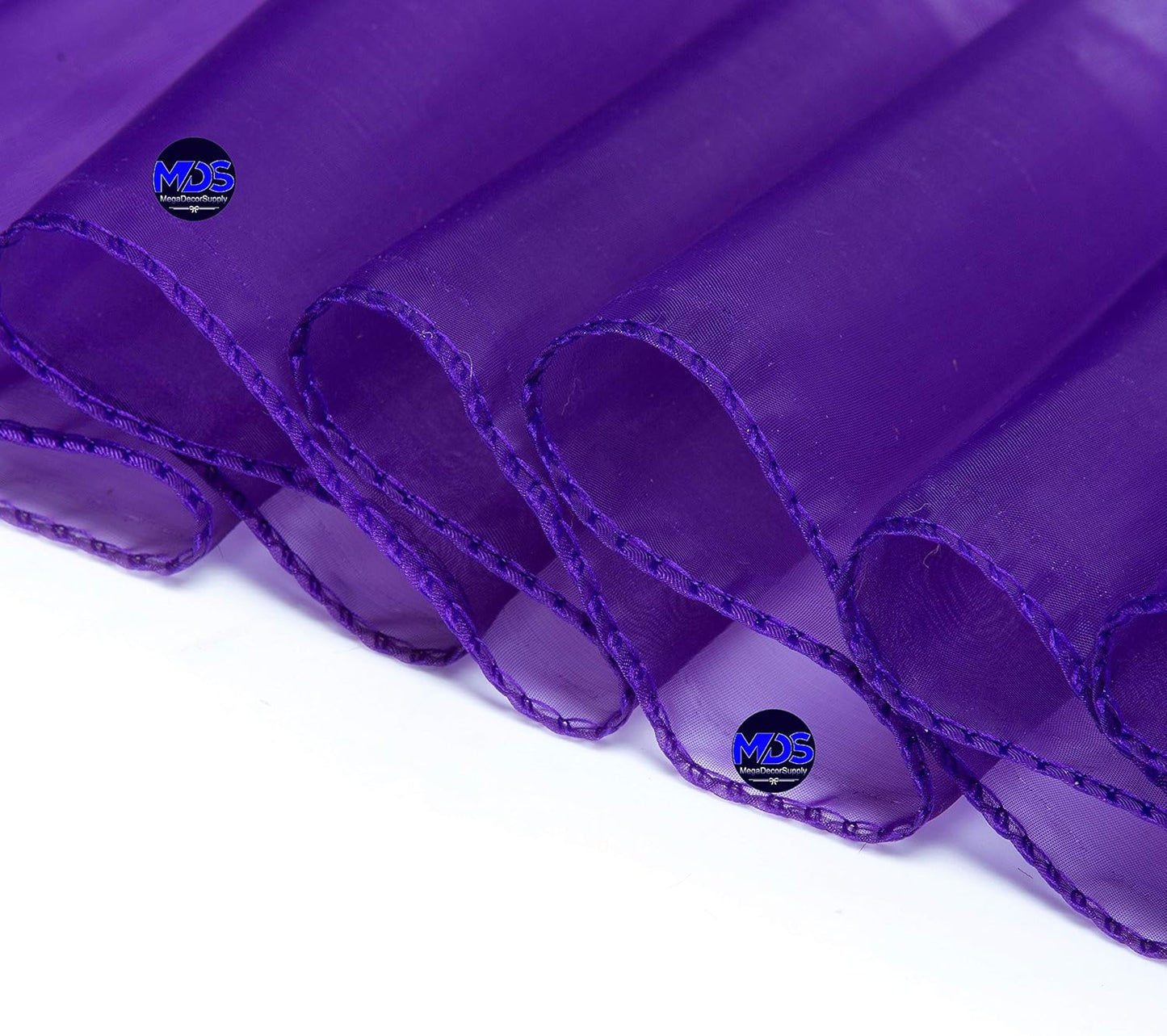 MDS Pack of 75 PCS Organza Chair Sashes Wider Dining Chair Bows Ribbon Tie Back for Wedding Party Birthday Bridal Shower Reception Event Banquet Home Chair Cover Decoration - Purple