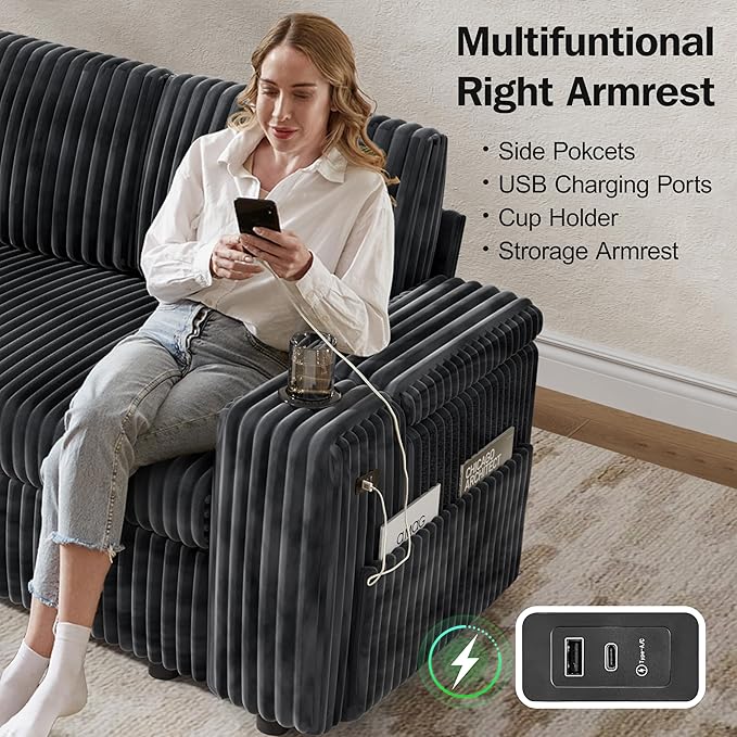 Vipbear 108" Modular Sectional Sleeper Sofa - Image 8