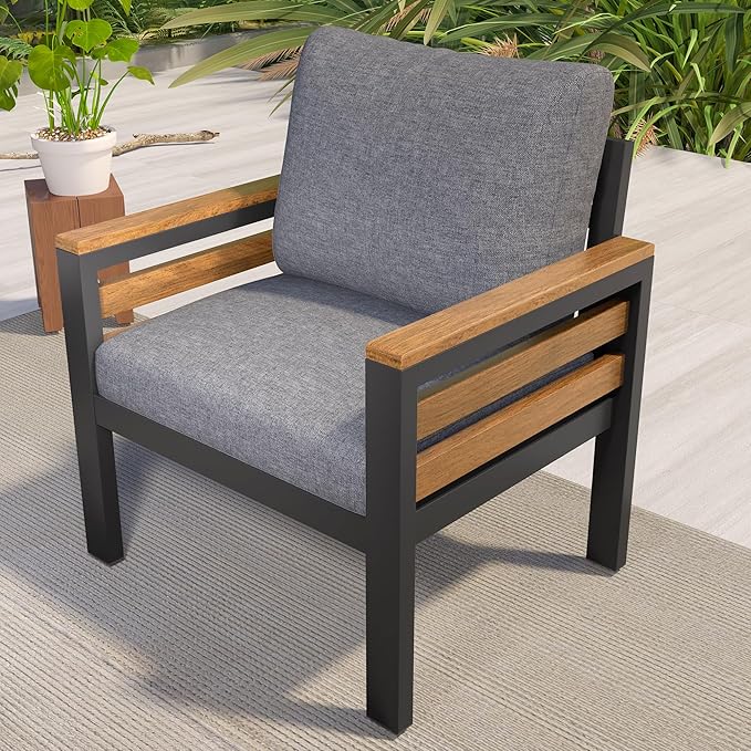 VilroCaz 4-Piece Outdoor Patio Furniture Sectional Sofa Set - Image 9