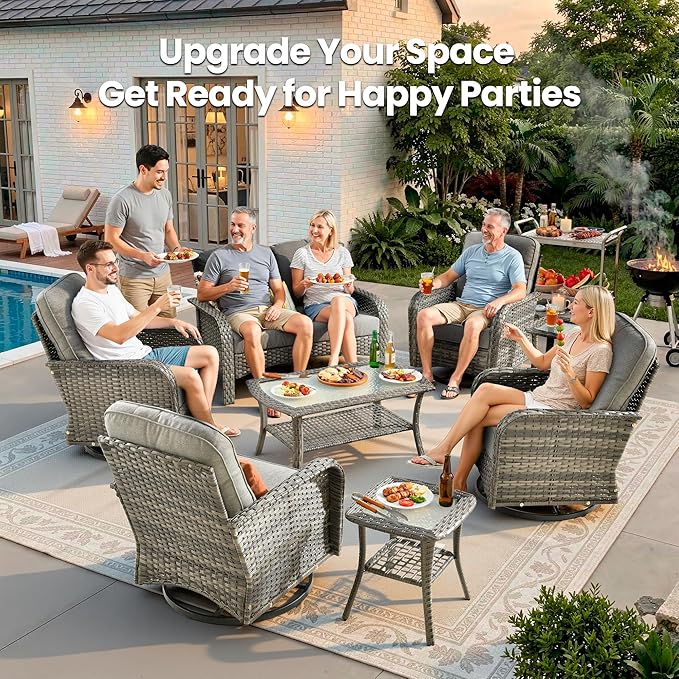 Weaxty 8 Pieces Outdoor Patio Furniture Sets - Image 9