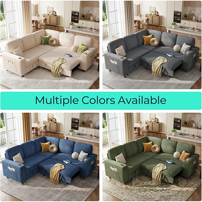 LINSY HOME Sectional Sleeper Sofa - Image 9