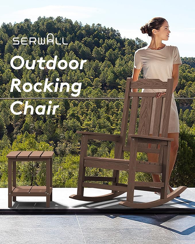 SERWALL HDPE Outdoor Rocking Chairs - Image 9