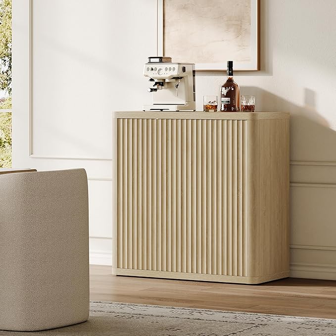 SICOTAS Buffet Cabinet with Storage Sideboard Accent Modern Credenza with Doors - Image 9