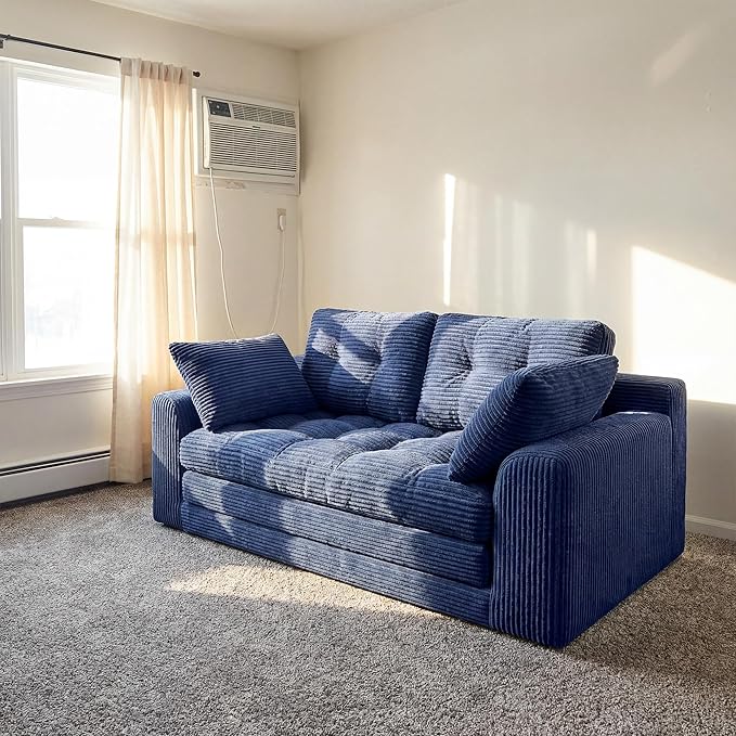 Homkdom Convertible Loveseat Sleeper, Space-Saving Folding Sofa Bed - Image 9