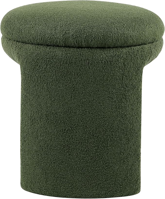 Furniture of America Rami Modern 18-inch Solid Wood Upholstered Ottoman - Image 4