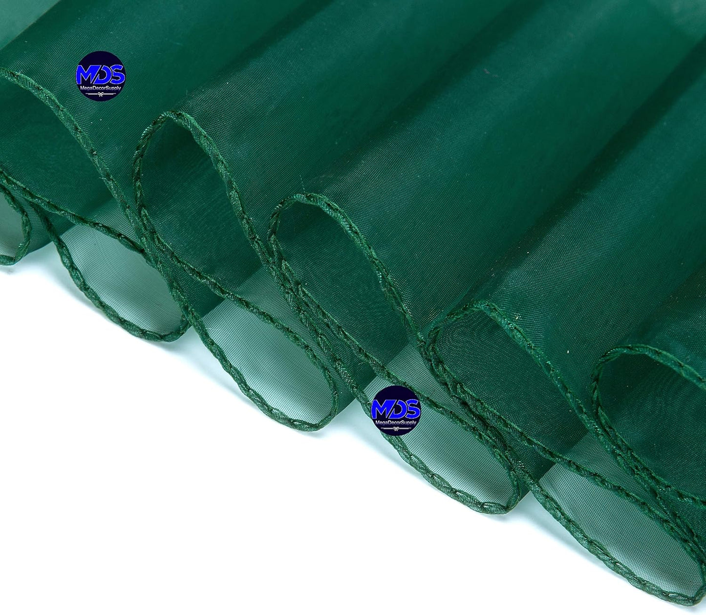 MDS Pack of 300 PCS Organza Chair Sashes Wider Dining Chair Bows Ribbon Tie Back for Wedding Party Birthday Bridal Shower Reception Event Banquet Home Chair Cover Decoration - Hunter Green