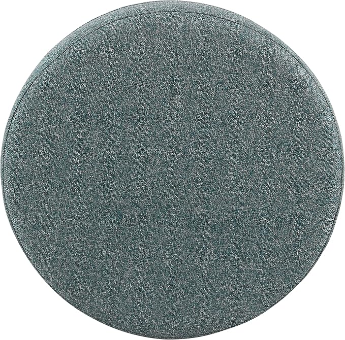 Homepop Home Decor | Upholstered Round Storage Ottoman | Ottoman - Image 9