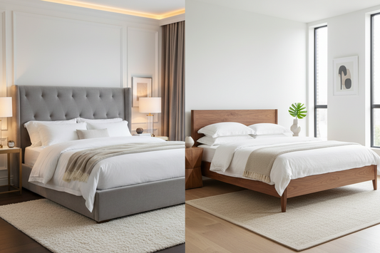 Upholstered vs. Wooden Bed Frames