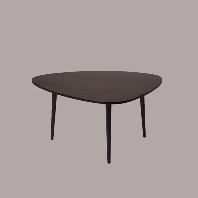 Handmade Eco-Friendly Modern Wood Dark Walnut Drop Shaped Coffee Table 3' from - Image 2