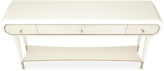 MICHAEL AMINI La Rachelle 3 Drawer Console Table in Champagne Ivory - Image 5