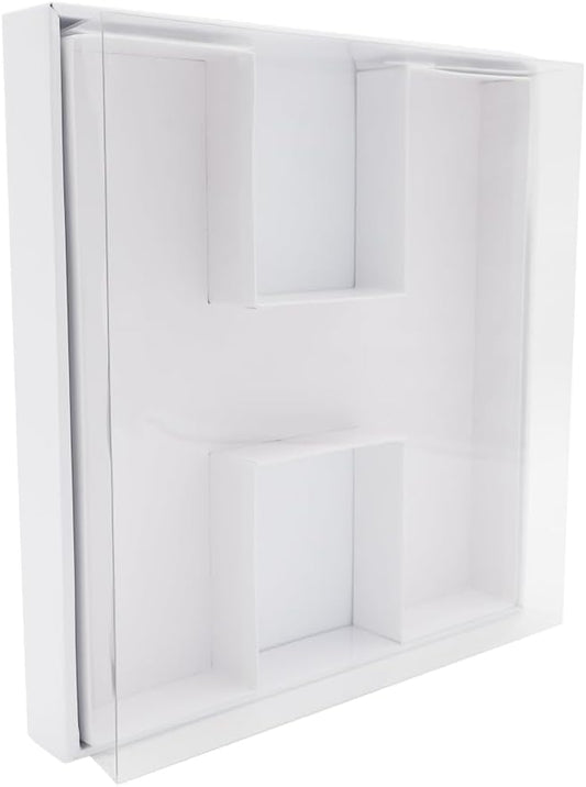 12" Fillable Cardboard Letter Charcuterie Gift Cupcake Box With Cover Sweets Packaging (H)