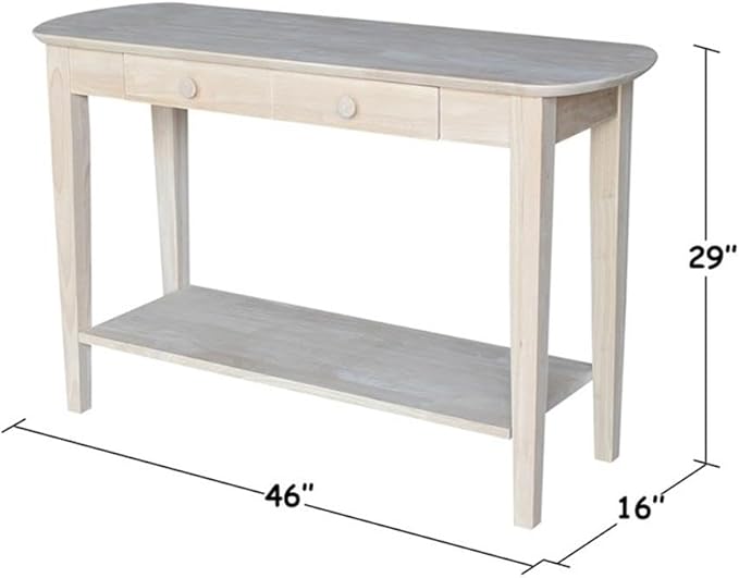 International Concepts Phillips Oval Sofa Table, Unfinished - Image 2