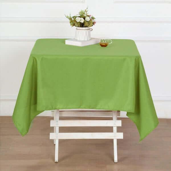Efavormart 54x54 Lime Green Wholesale Linens Seamless Polyester Square Linen Tablecloth for Wedding Banquet Party Restaurant