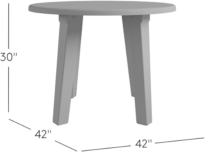 Jofran Reclamation 42" Rustic Reclaimed Solid Wood Round Dining Table - Image 3