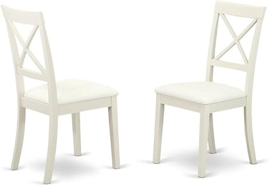 East West Furniture BOC-WHI-LC Boston Dinette Chairs by EastWestFurniture
