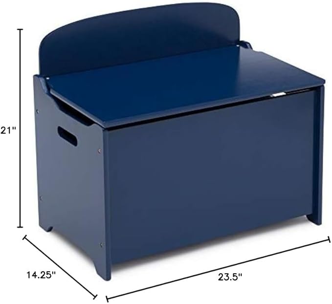 Delta Children MySize Deluxe Toy Box, Deep Blue - Image 7