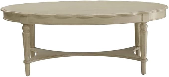 Acme Fordon Oval Coffee Table in Antique White - Image 4