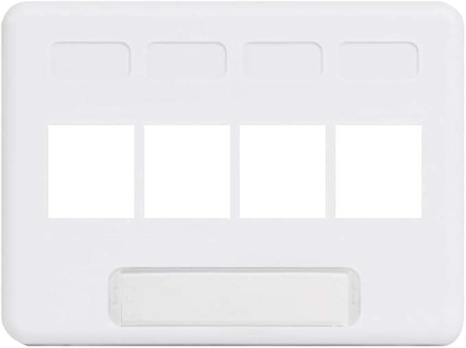 ICC 4-Port Modular Furniture Faceplate by ICC