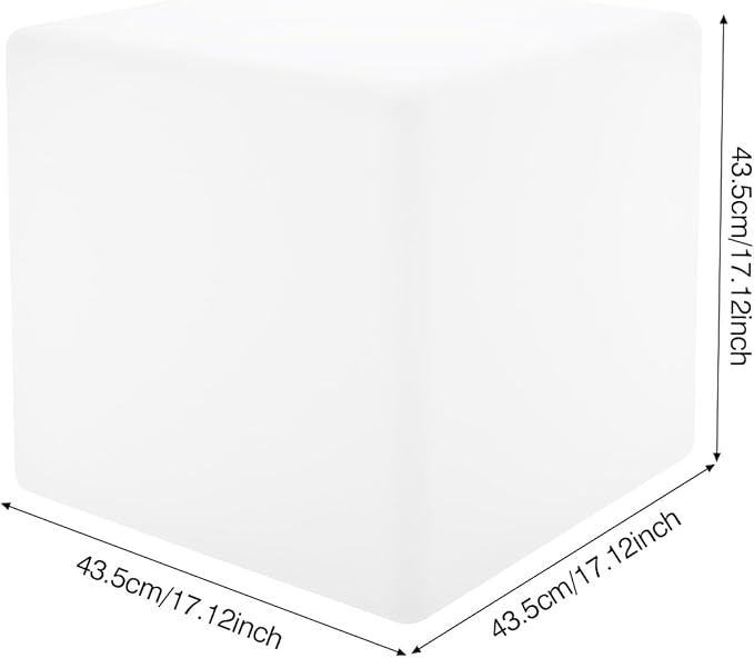 Rechargeable LED Cube Chair, 16 Colors Remote Conctrol Glow Furniture Stool - Image 3