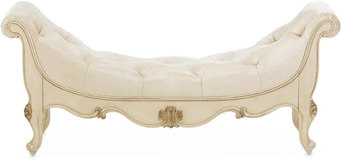 Michael Amini Platine de Royale Velvet Accent Bench - Image 4