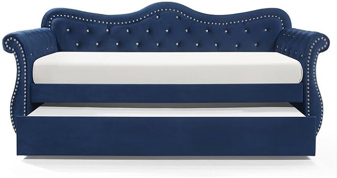 Modern Luxury Upholstery Crystal Tufted Trundle by MatrixFurnitureGroup
